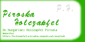 piroska holczapfel business card